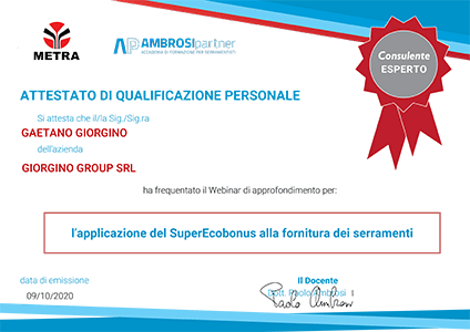 attestato esperto superbonus